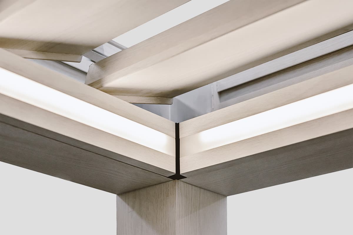 Voorbeeld van een pergola uit het leveranciergamma